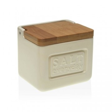 Salt Shaker with Lid Versa Everyday Ceramic Bamboo