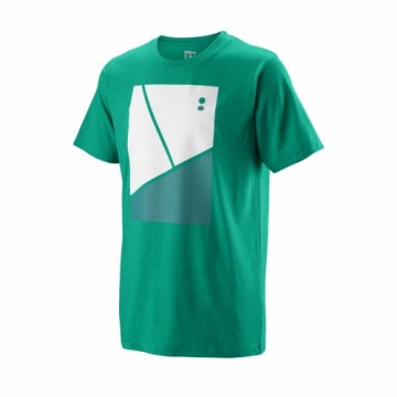 Wilson ZĒNU T-KREKLS TRAMLINE Deep Green / White