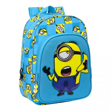 Skolas soma Minions Minionstatic Zils (26 x 34 x 11 cm)