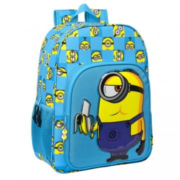 Skolas soma Minions Minionstatic Zils (33 x 42 x 14 cm)