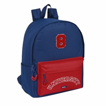 Рюкзак для ноутбука Safta University Красный Тёмно Синий (31 x 40 x 16 cm)