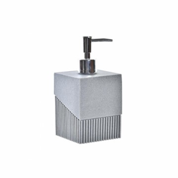 Дозатор мыла DKD Home Decor Серебристый Серый Смола PP (8,5 x 8,5 x 17,3 cm)