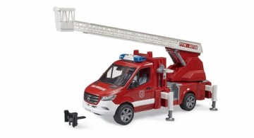 BRUDER MB Sprinter fire service with turntable ladder, pump and light & sound module, 02673