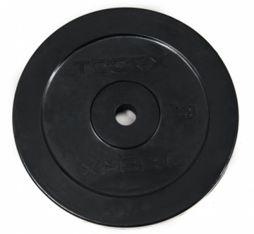 Toorx Rubber coated weight plate 5 kg, D25mm