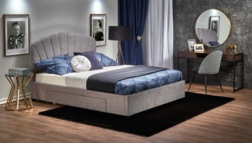 Halmar GABRIELLA 160, bed, light gray