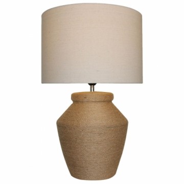 Galda lampa DKD Home Decor 25W Bēšs Brūns Virve Lins 220 V 50 W Dolomite (38 x 38 x 59 cm) (38 x 38 x 60 cm)