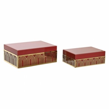 Lādīte DKD Home Decor Metāls (2 gb.) (25 x 18 x 10 cm)