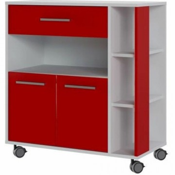 Bigbuy Home Кухонная тележка Красный Белый ABS (80 x 39 x 87 cm)