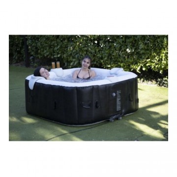 Inflatable Spa Sunspa Kvadrāta Melns 6 personas (185 x 185 x 65 cm)