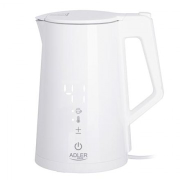 Adler Kettle AD 1345w	 Electric, 2200 W, 1.7 L, Stainless steel, 360° rotational base, White