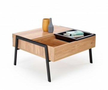 Halmar PODIUM, c.table, natural / black