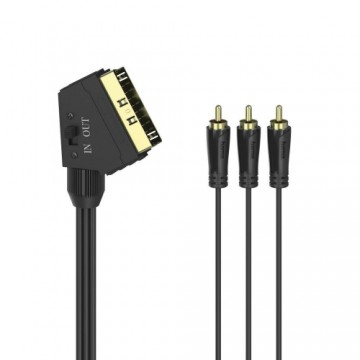 Кабель 3 x RCA на евроконнектор Hama 00205156 1,5 m Чёрный