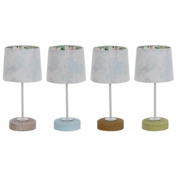 Galda lampa DKD Home Decor 25W Keramika Poliesters Daudzkrāsains 220 V Tropiskais (16 x 16 x 33 cm) (4 gb.)