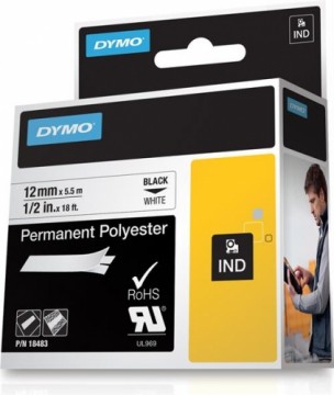 DYMO RhinoPRO brandjp perm polimeras 12mm baltas 18483