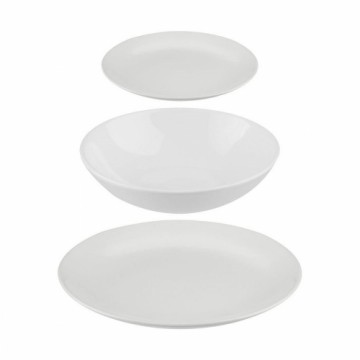 Tableware Secret de Gourmet Ceramic White 18 Pieces