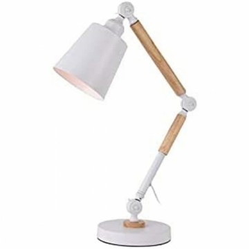 Настольная лампа EDM Деревянный Белый Металл (Ø 18 x 53 cm)