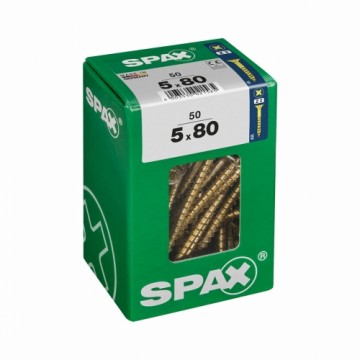 Screw Box SPAX Yellox Деревянный Плоская головка 50 Предметы (5 x 80 mm)