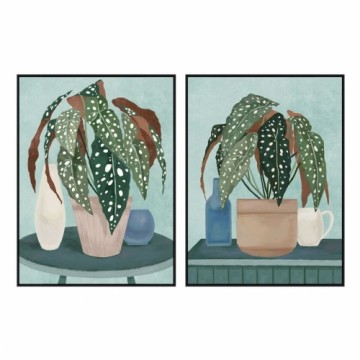 Картина DKD Home Decor Растение (90 x 4 x 120 cm) (2 штук)