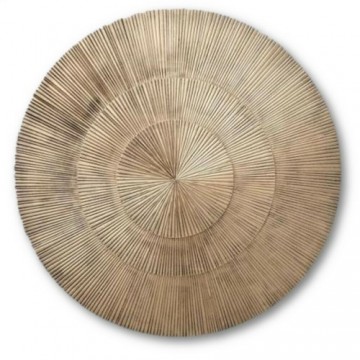 Настенный декор DKD Home Decor 3D Натуральный Позолоченный Восточный круги Деревянный MDF (120 x 3 x 120 cm)