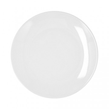 Flat plate Bidasoa Glacial Coupe Ceramic White (27 cm) (Pack 4x)