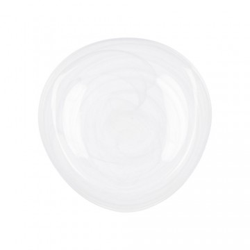 Flat plate Quid Boreal White Glass Ø 30 cm (6 Units) (Pack 6x)