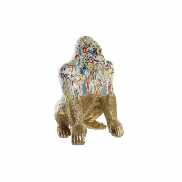 Dekoratīvās figūriņas DKD Home Decor Bronza Sveķi Daudzkrāsains Gorilla (28,5 x 26,5 x 41 cm)