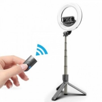 Mocco 4in1 Selfie Stick with 3-Tone LED Lamp / Tripod Stand / Bluetooth Remote Control