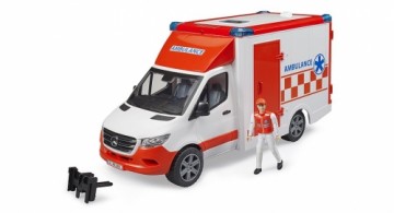 BRUDER MB Sprinter ambulance with driver, 02676