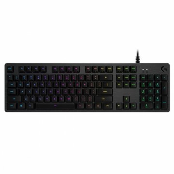 Klaviatūra Logitech Lightsync G512 USB Melns Spēles Apgaismojums RGB AZERTY