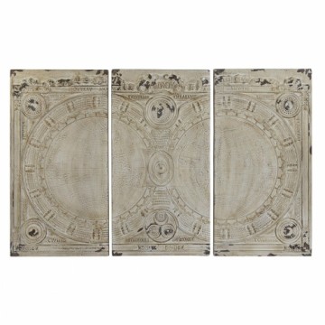 Sienu dekors DKD Home Decor Bēšs Sveķi (178 x 4 x 112 cm) (3 Daudzums)