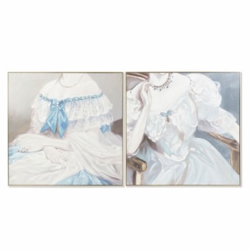 Картина DKD Home Decor Женщина традиционный (2 штук) (102 x 4,5 x 102 cm)