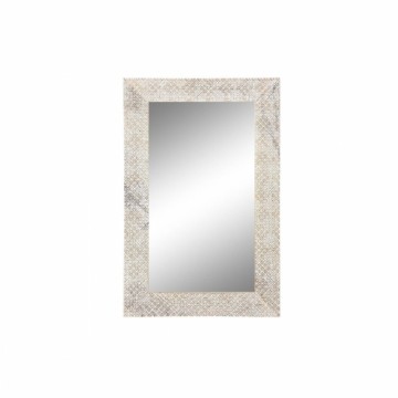 Wall mirror DKD Home Decor Natural White Mango wood (76,5 x 3 x 122 cm)