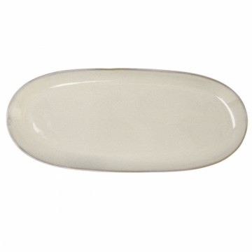 Serving Platter Bidasoa Ikonic White Ceramic 36 x 16 cm (Pack 2x)