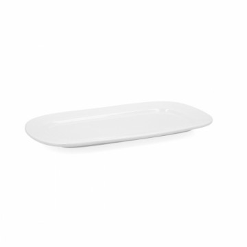 Serving Platter Bidasoa Glacial White Ceramic 31 x 18 cm (6 Units) (Pack 6x)