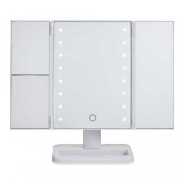 Spogulis ar LED, Palielināmais Spogulis, Balts (34,7 x 11,5 x 29 cm)