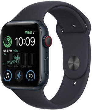 Apple Watch SE 2 GPS + Cellular 44mm Sport Band, midnight (MNPY3EL/A)