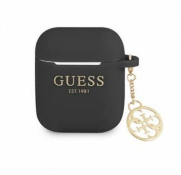 Guess  
         
       4G Charms Silicone Case for Airpods 1/2 
     Black