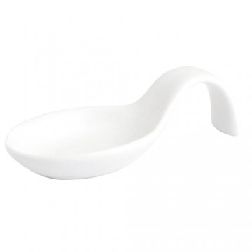 Cocktail Spoon Quid Chef Ceramic White 10 x 5 cm (12 Units) (Pack 12x)