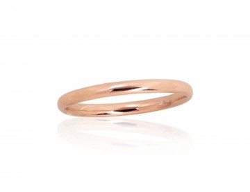 Золотое обручальное кольцо #1101119(Au-R), Красное Золото	585°, Размер: 18.5, 1.52 гр.