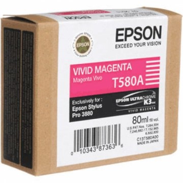 EPSON  
         
       Singlepack Vivid T580A00 Ink Cartridge, Magenta