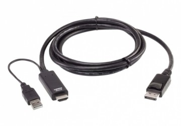 Aten  
         
       2L-7D02HDP True 4K 1.8M HDMI to DisplayPort Cable