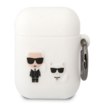 Karl Lagerfeld  
       -  
       Airpods 1/2 Choupette Silicone Case 
     White