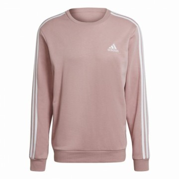 Толстовка без капюшона мужская Adidas Essentials French Terry 3 Stripes Розовый