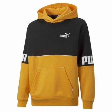 Толстовка с капюшоном мужская Puma Power Colorblock Чёрный Жёлтый