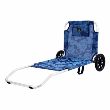 Sun-lounger 60 x 88 x 67 cm Flowers With wheels