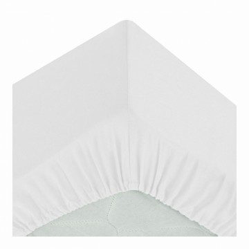 Fitted bottom sheet Atmosphera White (140 x 190 cm)