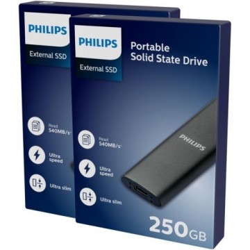 Philips External SSD 250GB Ultra speed Space grey