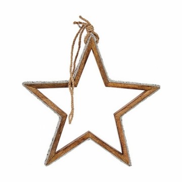 Krist+ Новогоднее украшение Звезда Пурпурин Деревянный Джут (28,5 x 6 x 56 cm)