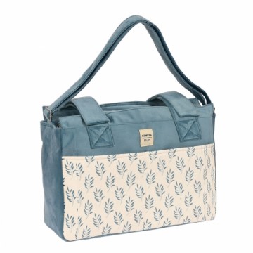 Diaper Changing Bag Safta Leaves Turquoise (46 x 26 x 15 cm)