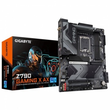 Gigabyte  
         
       Z790 GAMING X AX 1.0 M/B Processor family Intel, Processor socket  LGA1700, DDR5 DIMM, Memory slots 4, Supported hard disk drive interfaces 	SATA, M.2, Number of SATA connectors 6, Chipset Z790 Express, ATX